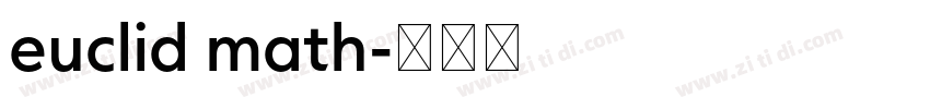 euclid math字体转换